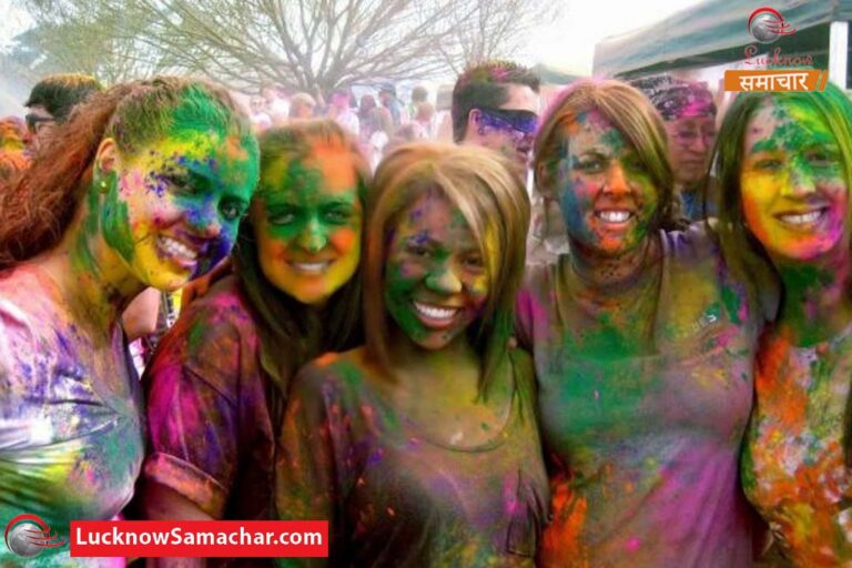 holi playing lucknow samachar